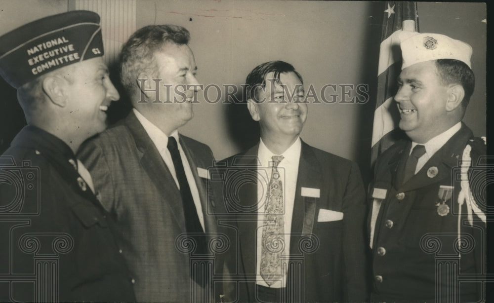 1957, American Legion Members, Senator John Sparkman in Montgomery-AL - Historic Images