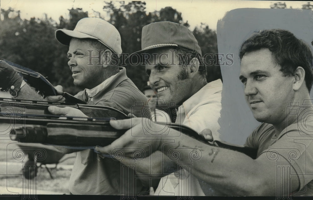 1971, Don Smith, Henry Cribbs &amp; Wayne Mayes Alabama skeet stars - Historic Images