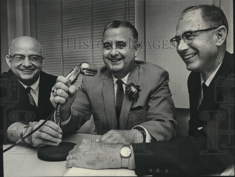 1966, Dr. Howard Phillips &amp; two men describing grant plan - abno10761 - Historic Images