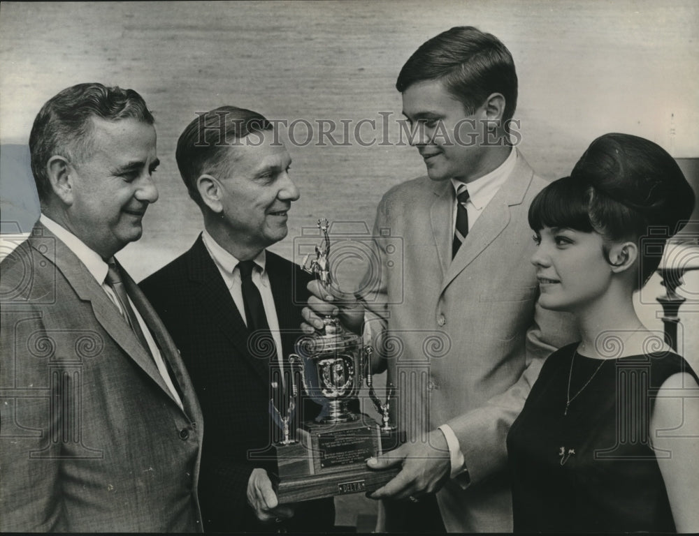 1965, Dr, Howard Phillips &amp; others, award presentation - abno10763 - Historic Images