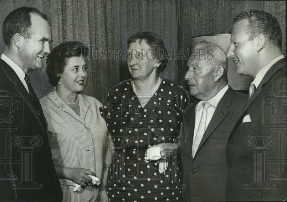 1962, Gov. &amp; Mrs. John Patterson &amp; others at dinner, Birmingham AL - Historic Images