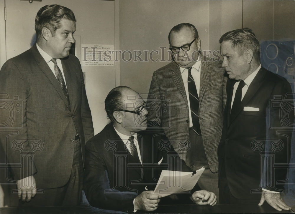 1969, Federal, State and Local Officials at Air Pollution Meeting, AL - Historic Images