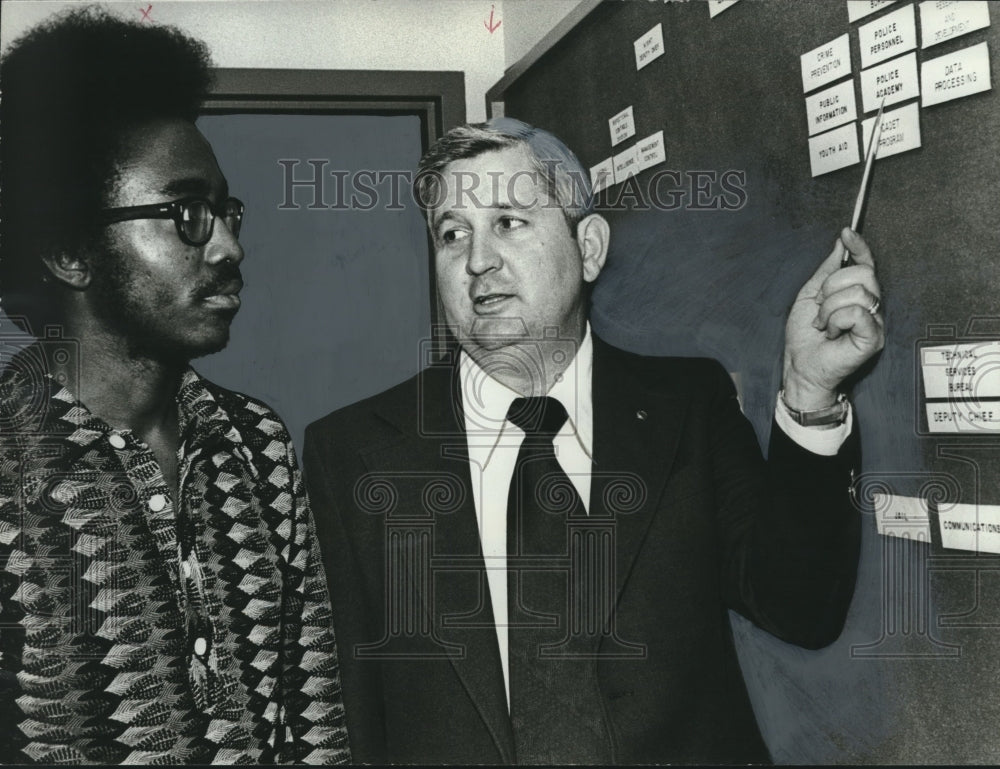 Press Photo Birmingham Alabama Police Chief &amp; student, training program- Historic Images