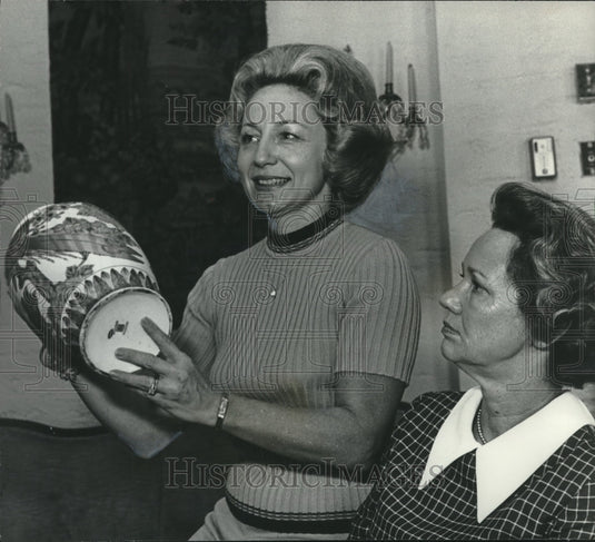 1973, Mrs. Joseph Sandner & Mrs. Miller planning concert party - Historic Images