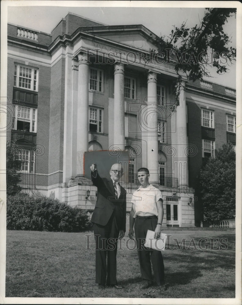 1956 Dr. Guy Snavely of Birmingham Southern College and Second Man - Historic Images