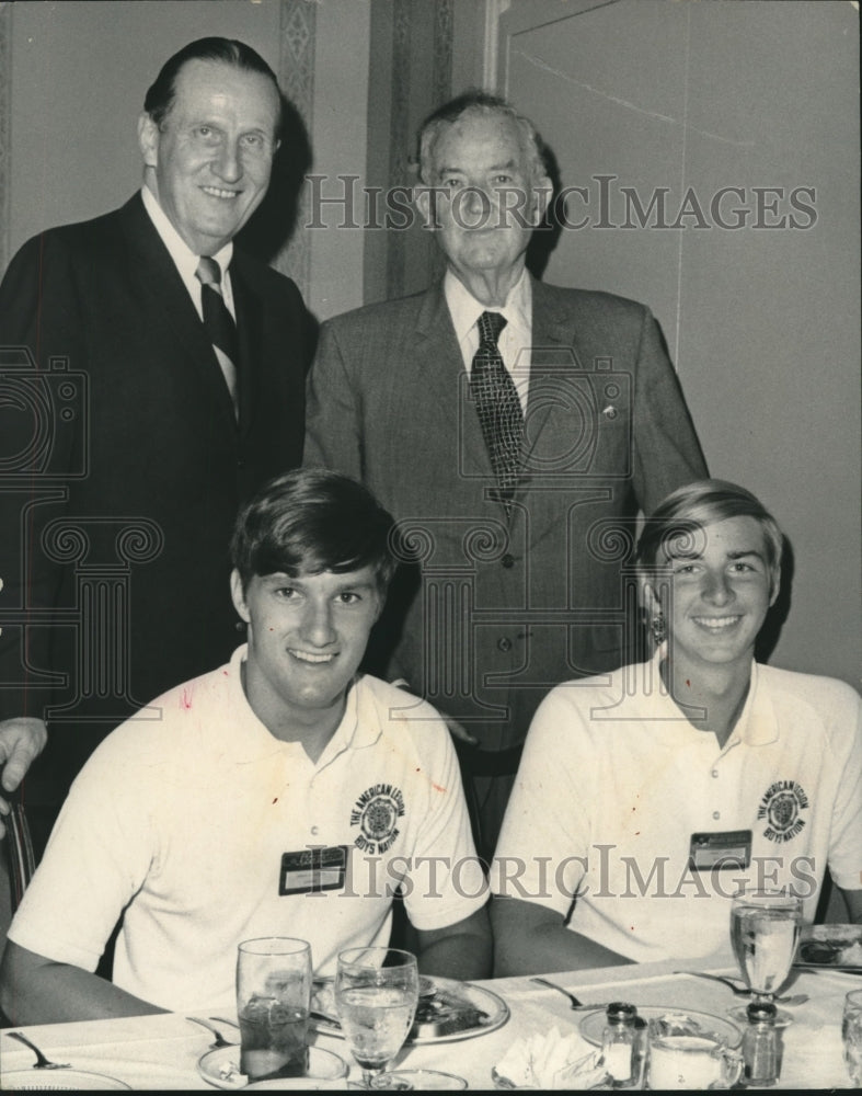 1970, Alabama Senator John Sparkman with Three Other Men - abno10982 - Historic Images