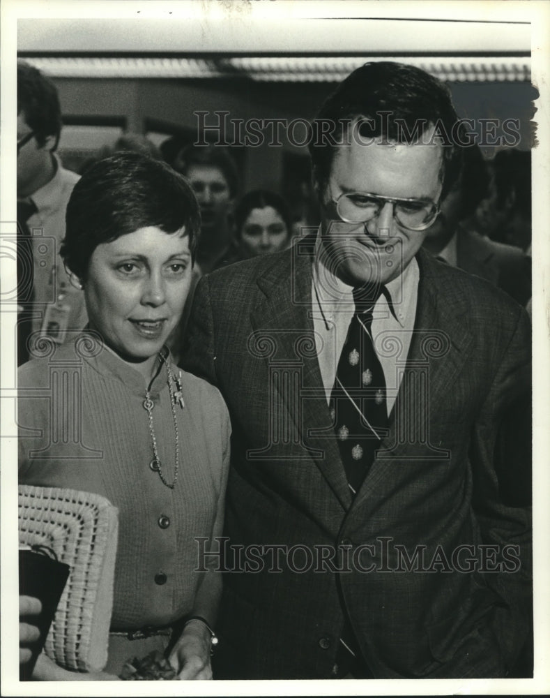 1980, Donald Stewart Listens to Results of Election for U.S. Senator - Historic Images