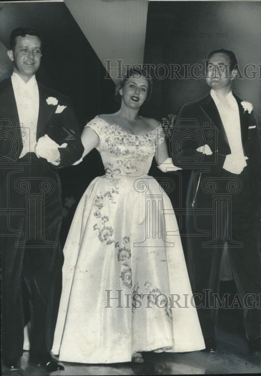 1959, Alabama Governor & Mrs. Patterson with William Lawrence at Ball - Historic Images