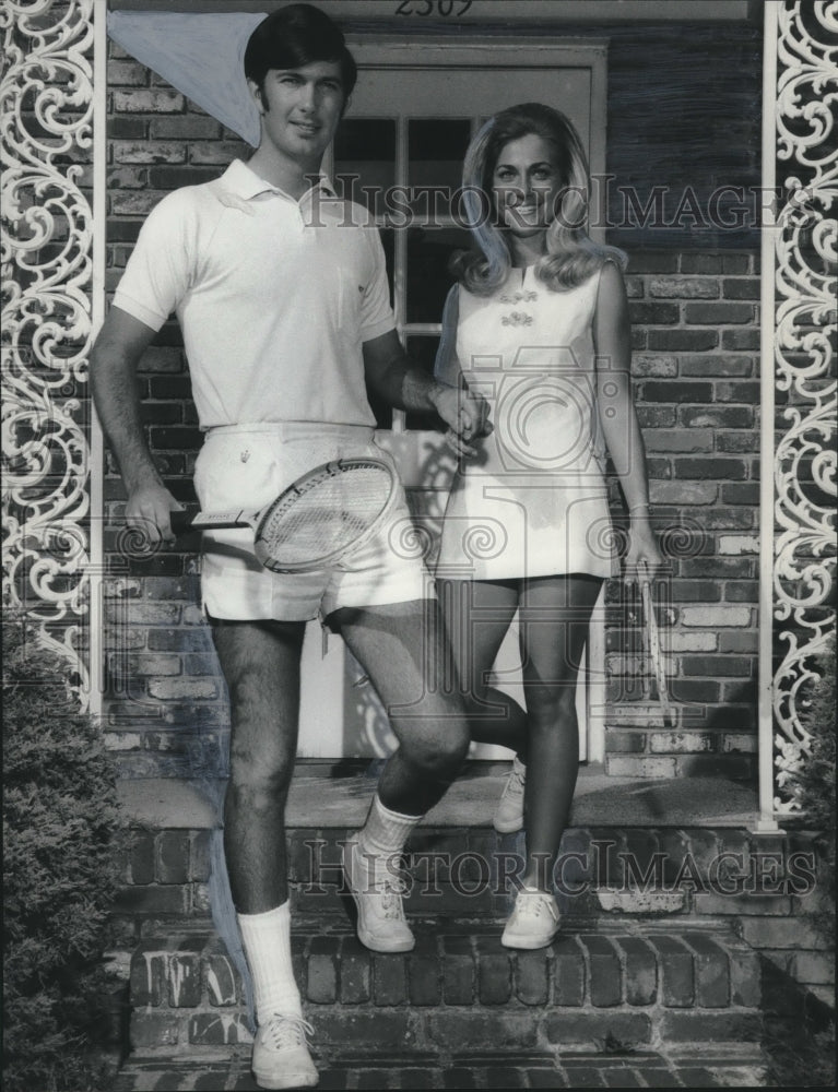 1969, New Tennis Club Members Mr. and Mrs. Aubrey Stabler Jr. - Historic Images