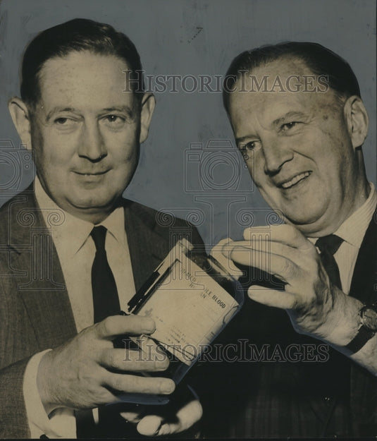 1964, United Appeals Campaign Leaders at Red Cross Blood Bank - Historic Images