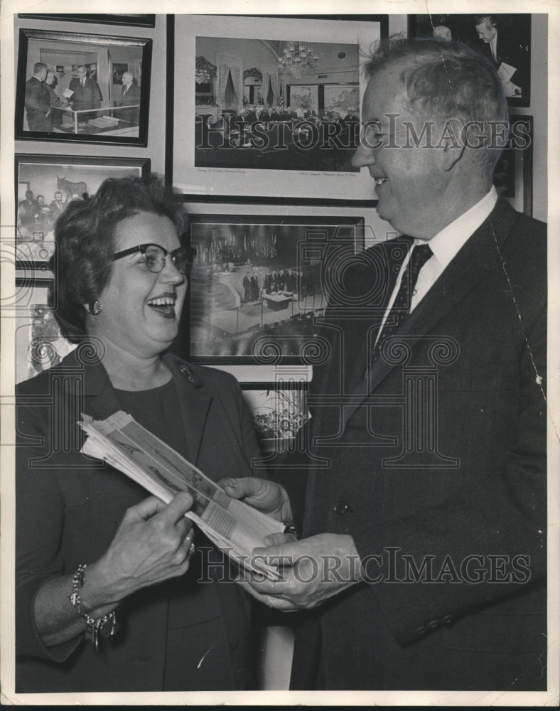 1968, John Sparkman, congressman, and Juanita Winston of Birmingham - Historic Images