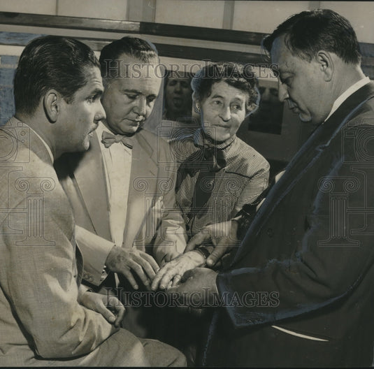 1955, Dr. Tom Spies with patient and Cuban doctors - abno11262 - Historic Images