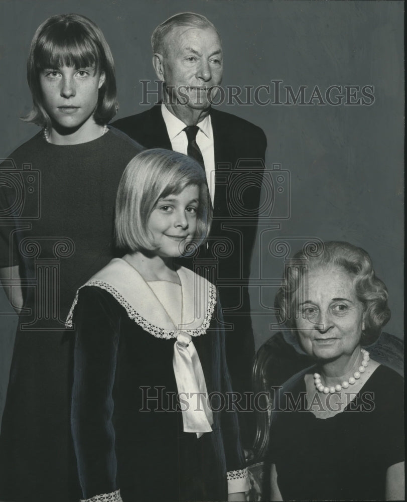 1965 Mr. & Mrs. John Spaulding with Granddaughters Tish & Mandy Oden - Historic Images