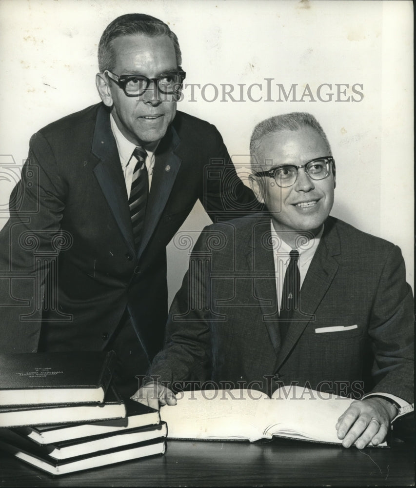 1965, Community Chest Officials Frank Samford, David Orrell - Historic Images