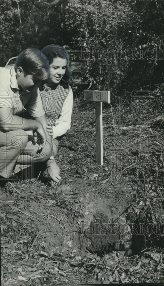 1970, State Official and Wife View Site of First Capital of Alabama - Historic Images