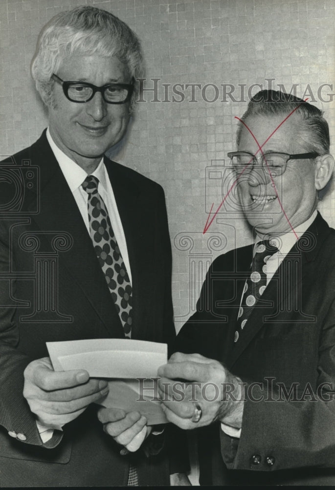 1974, Money Donated to Medical Unit for Partially-Sighted Children - Historic Images