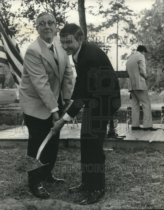 1975, Ground Breaking Ceremony for Law Center, University of Alabama - Historic Images