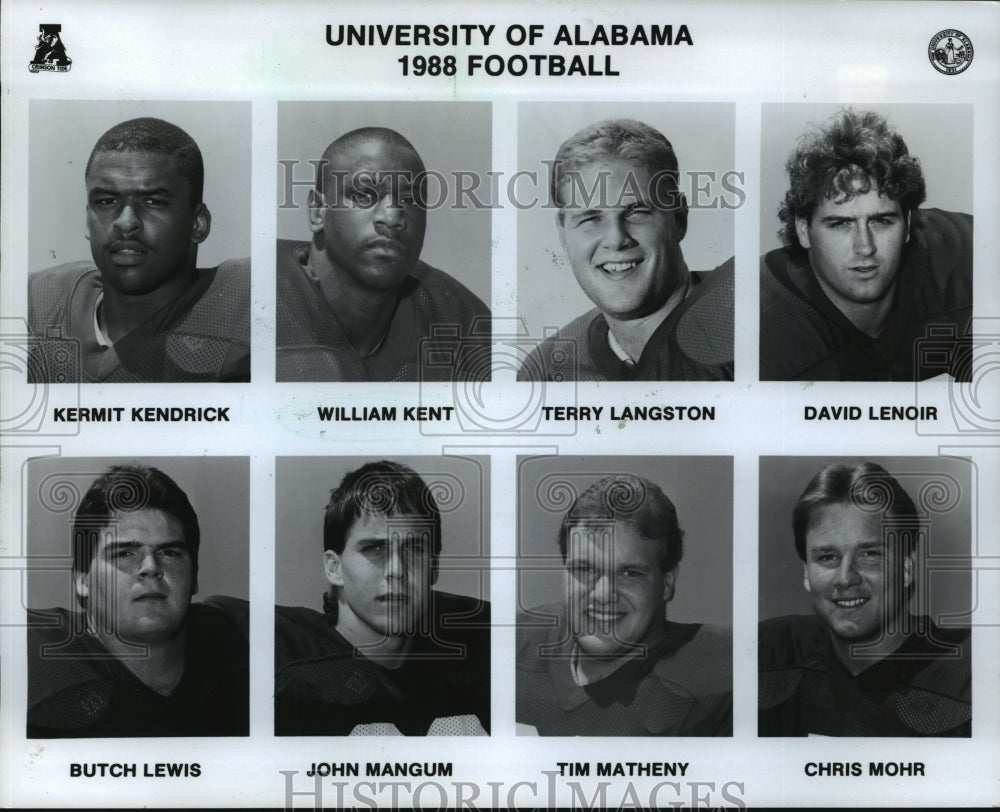 1988 Press Photo University of Alabama Football Team Players - abns00219 - Historic Images
