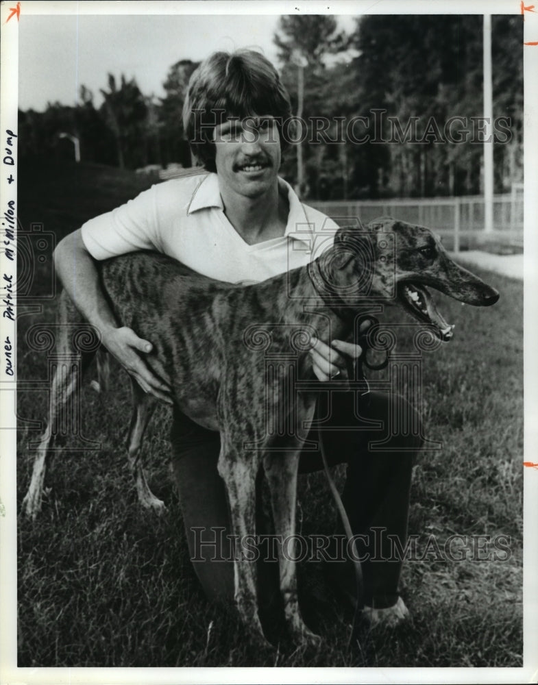 1979 Press Photo Alabama-Eutaw-Owner, Patrick McMillion with racing dog Joe Dump- Historic Images