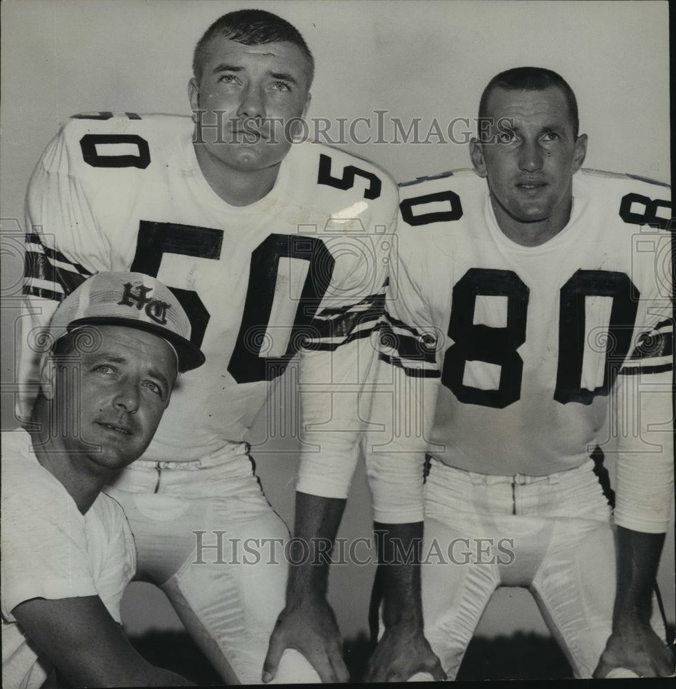 1962 Press Photo Bowden, Captains Shepherd And Bozeman Of Howard College- Historic Images