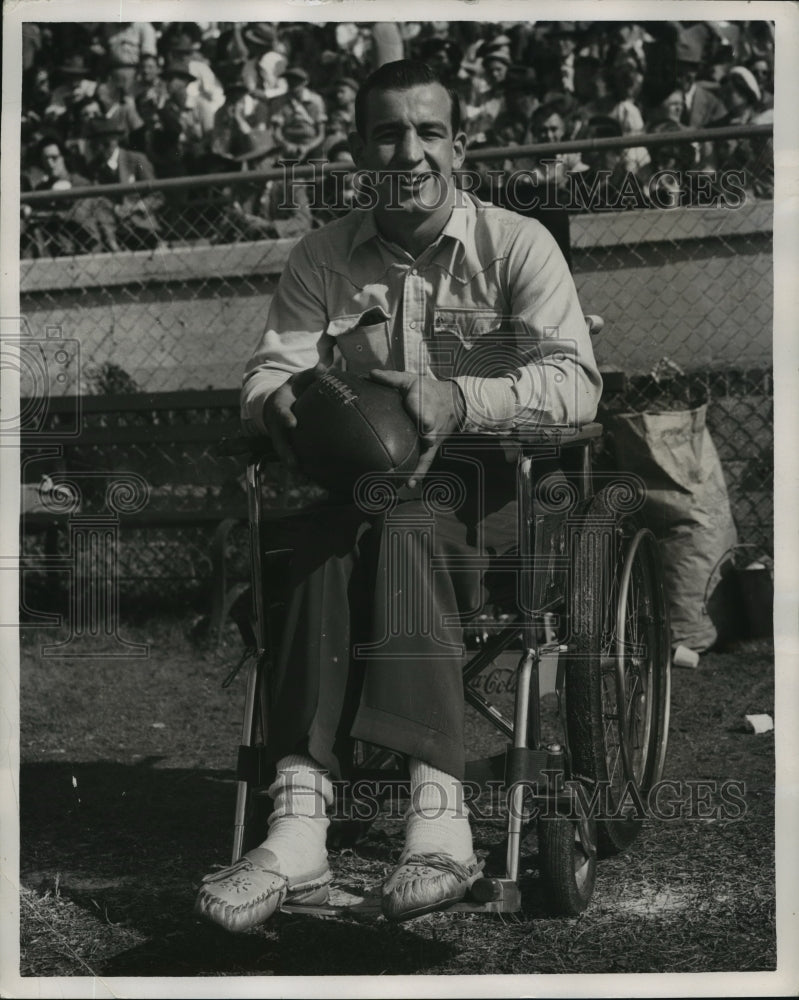 1956 Press Photo Alabama-Bill Tucker Auburn quarterback stricken with polio.- Historic Images