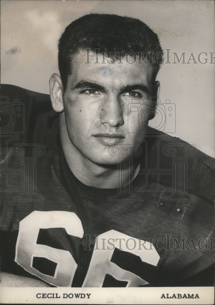 1964 Press Photo Offensive Tackle For The University Of Alabama Cecil Dowdy- Historic Images