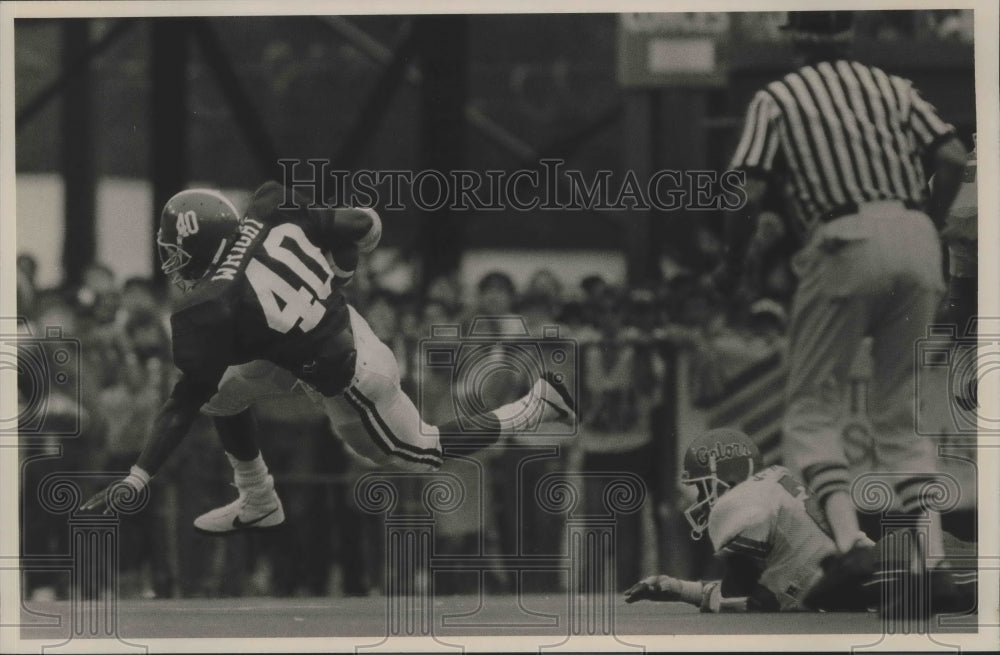 1987 Press Photo Alabama vs. Florida- #40 Bo Wright second half action. - Historic Images