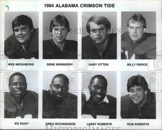 1984 Press Photo Alabama Crimson Tide football team members. - abns01737- Historic Images