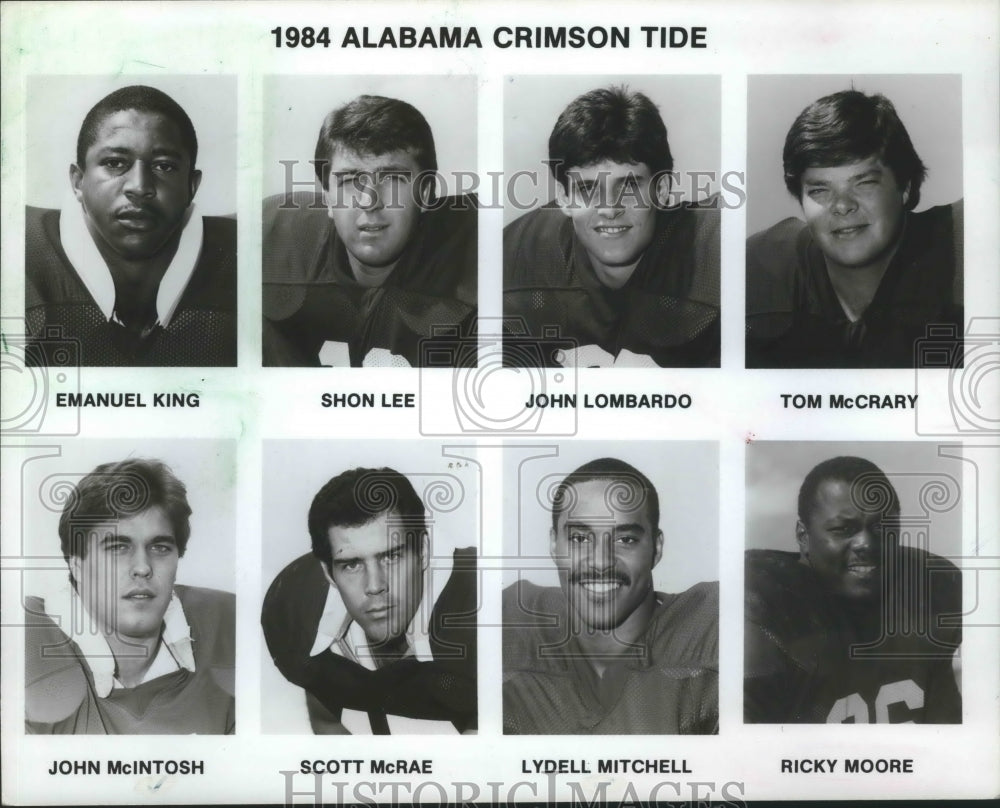 1984 Press Photo Alabama Crimson Tide football team members. - abns01738 - Historic Images