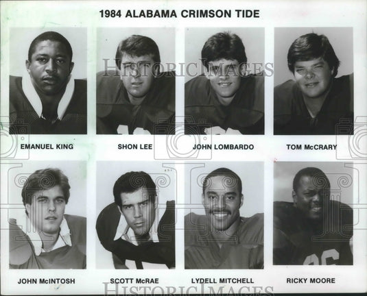 1984 Press Photo Alabama Crimson Tide football team members. - abns01738 - Historic Images