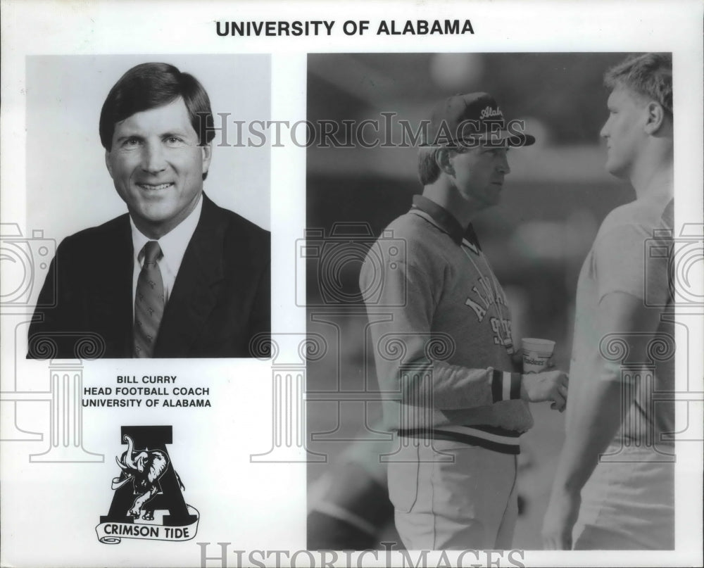 1988 Press Photo University of Alabama head football coach Bill Curry. - Historic Images