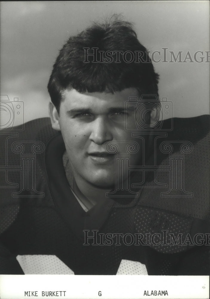 1986 Press Photo University of Alabama football player, Mike Burkett-Guard.- Historic Images