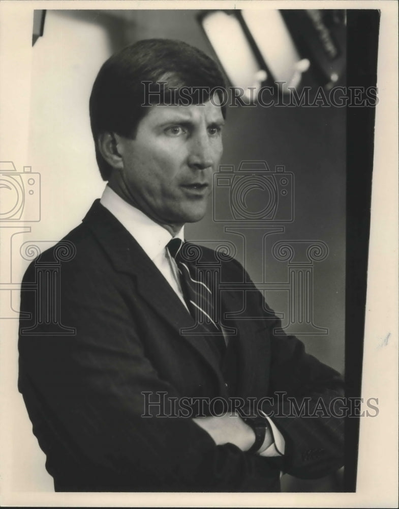 1987 Press Photo University Of Alabama Football Team's Head Ch Bill Curry - Historic Images