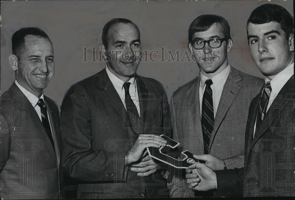 1968 Athletic Director Legg Views Carroll High Football Letter Award - Historic Images