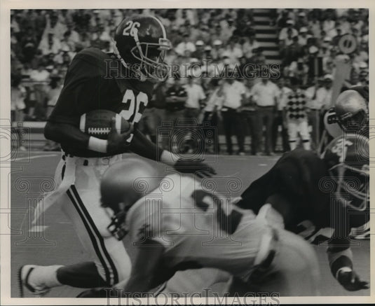 Press Photo University Of Alabama Running Back With Football In Fourth Quarter- Historic Images