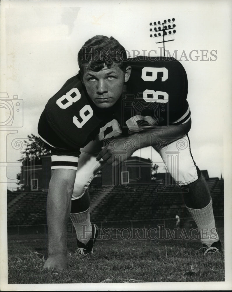 1972 Press Photo Samford University Football Team Wide Receiver Marvin Barton - Historic Images