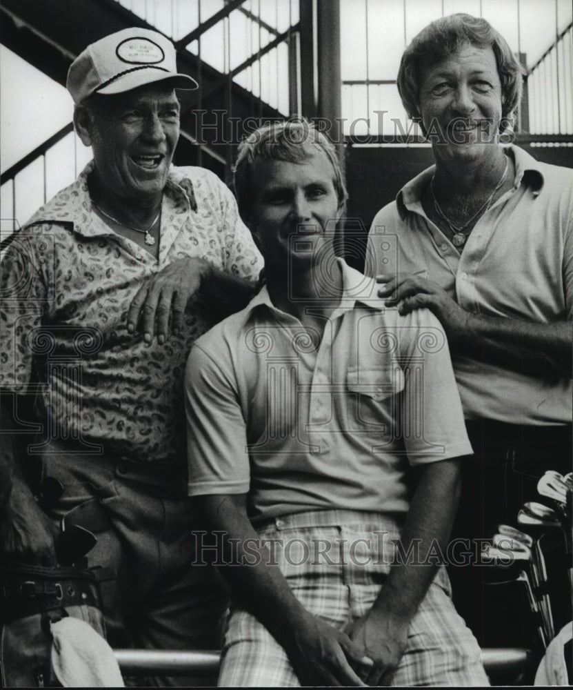 1979 Press Photo Golfers Rigdon, Humphreys And Grimmett At Grayson Valley Club - Historic Images