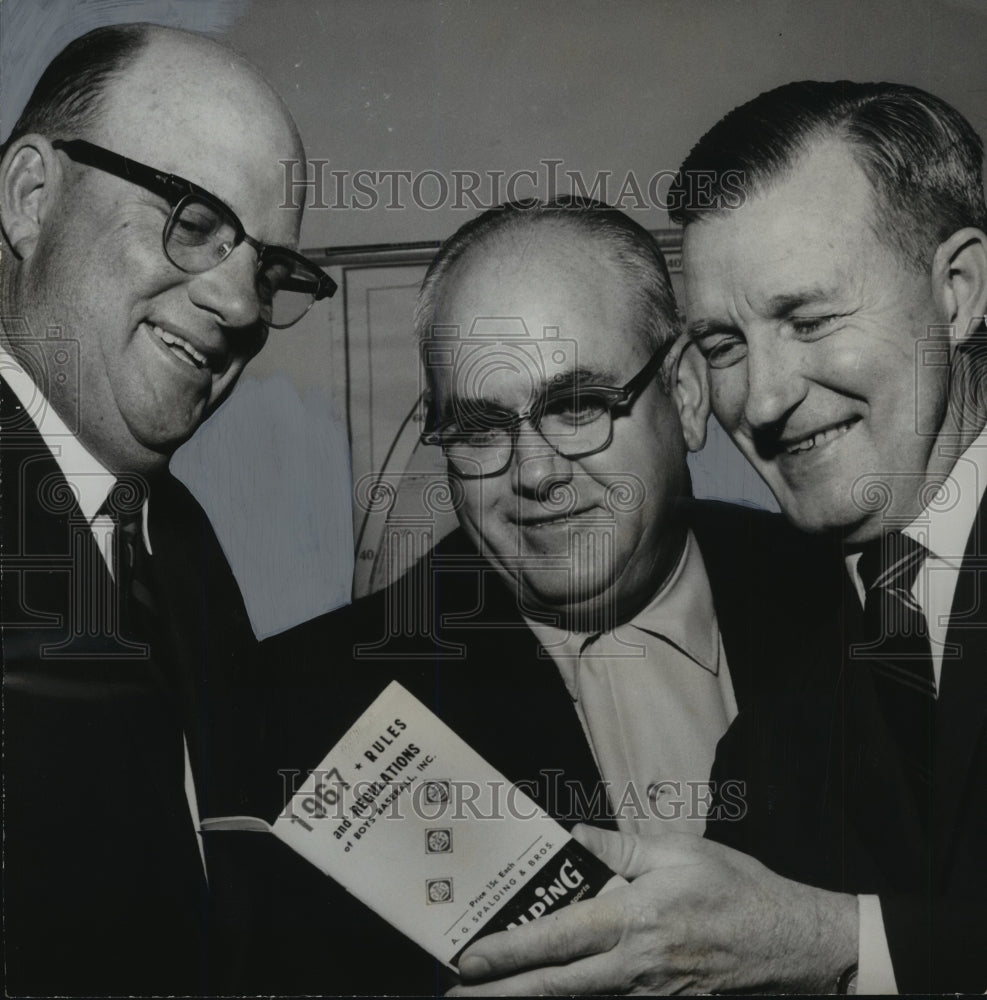 1967 Press Photo Bronco League Baseball's Lee Love, Ace Keever And Lew Hays- Historic Images