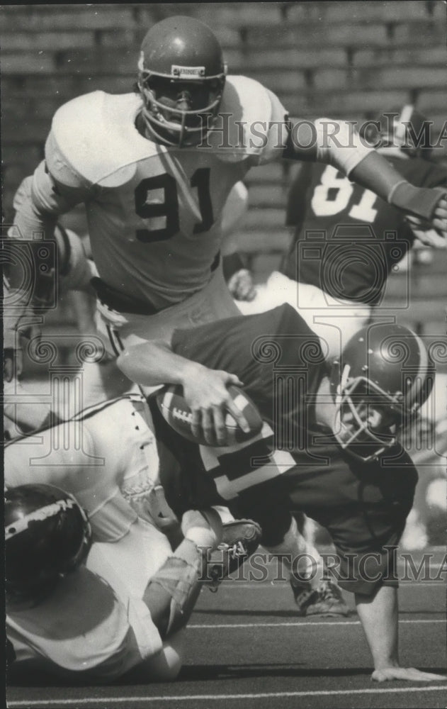 1976 Quarterback Jeff Rutledge In Alabama Spring Football Scrimmage ...