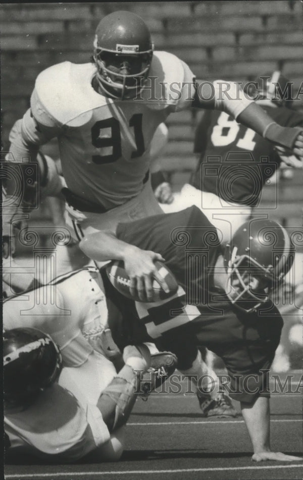 1976 Quarterback Jeff Rutledge In Alabama Spring Football Scrimmage ...