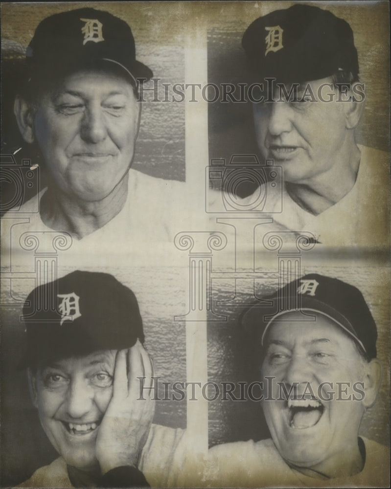 1970 Press Photo Four Happy Faces Of Detroit Tigers Baseball Manager Mayo Smith - Historic Images