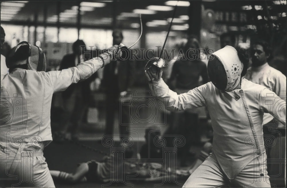 1983 Mike Vaughn And Herb Specter In Birmingham Fencing Championship - Historic Images