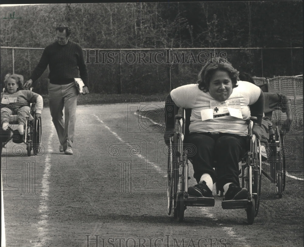 1987 Special Olympics Wheelchair Race Winner Chris Simmons Of Eden - Historic Images