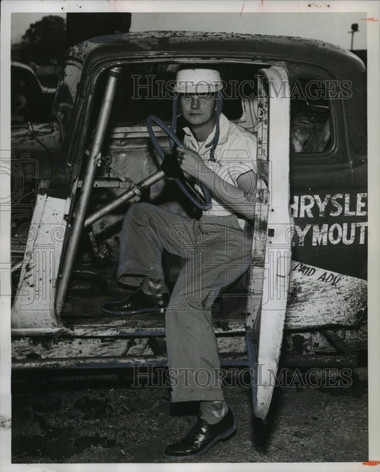 1955 Joe Holley, Sports in Chrysler Plymouth Car - Historic Images