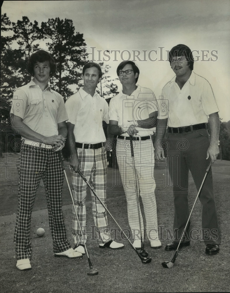 1974 Bud Smith, Ron Gaiser, Joe Terrell, Alan Pate at Golf Game - Historic Images