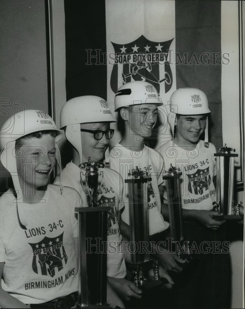 1968 Soap Box Derby winner Merle Pendley and others winning racers-Historic Images