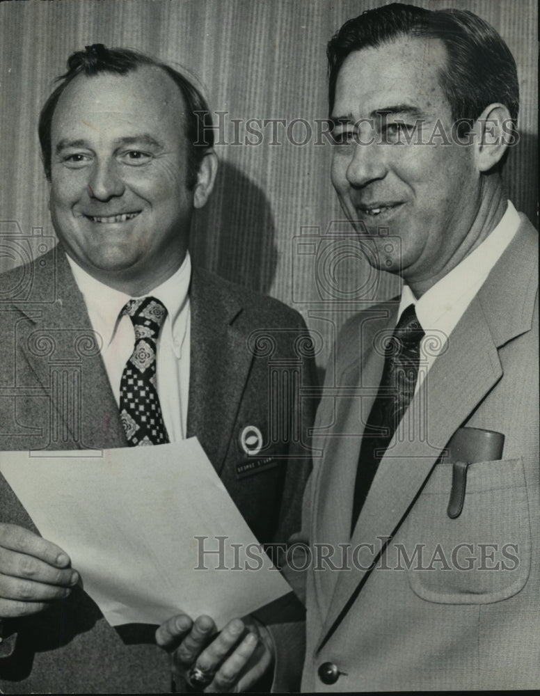 1977 Basketball Coach C. M. Newton with George Stuart - Historic Images