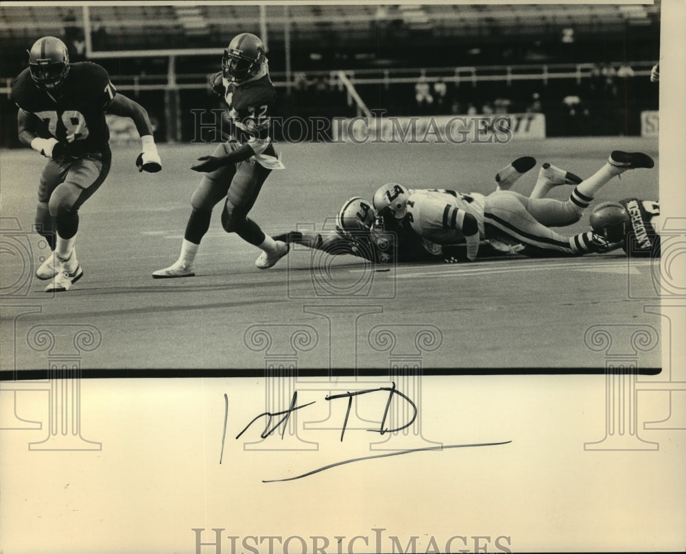 1983 Press Photo Birmingham Stallions Football Game-Touchdown Scored - abns07339 - Historic Images