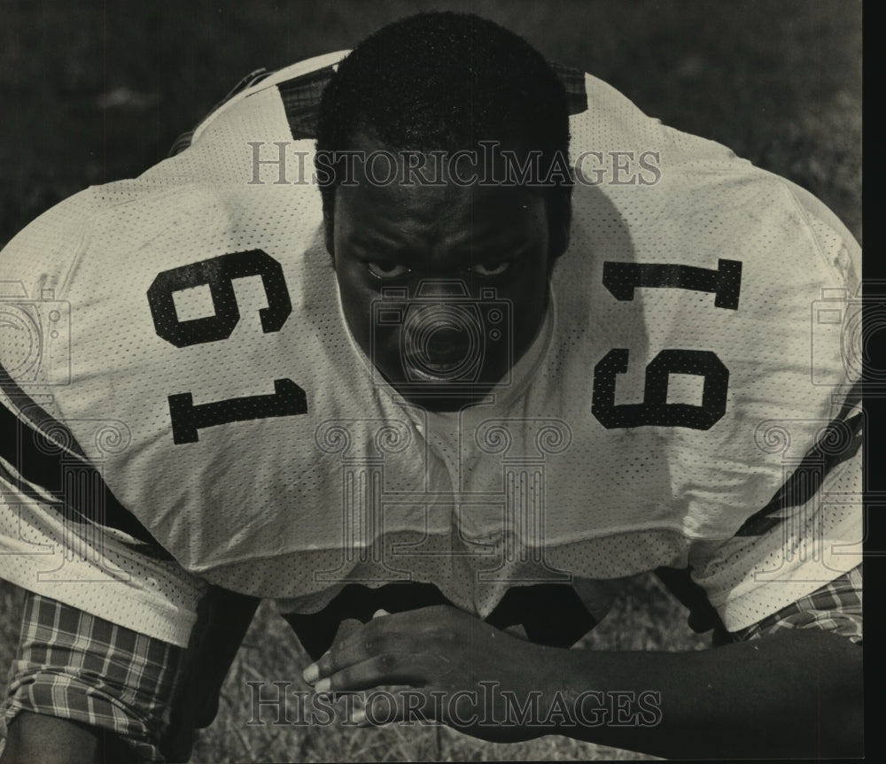 1983 Press Photo Wenonah High School Football Player Luellan Lowe - abns07363 - Historic Images