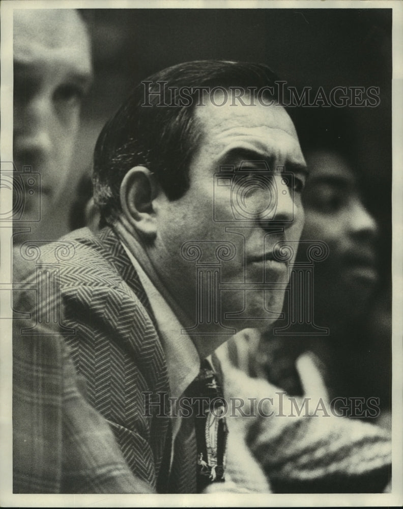 1976 Press Photo Coach C. M. Newton watching game, looking concerned - abns07524 - Historic Images